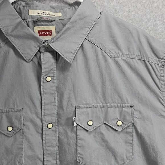 Levis Shirt CHAMBRAY Saw Tooth Pearl Snap 2XL - Picture 1 of 11